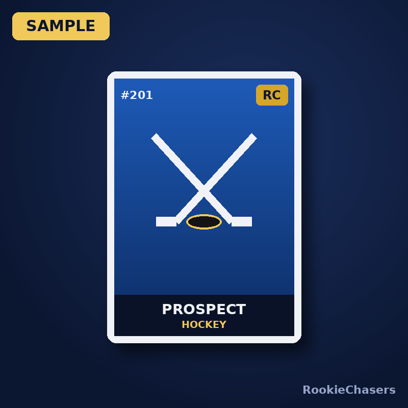 2023-24 Rookie Card – Hockey Prospect #201 (sample image)