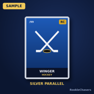 2024-25 Rookie Parallel – Hockey Winger Silver /99 (sample image)