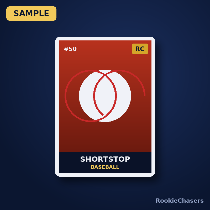 2023 Rookie Card – Baseball Shortstop #50 (sample image)
