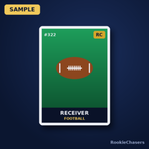 2023 Rookie Card – Football Receiver #322 (sample image)