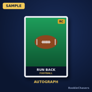 2024 Rookie Autograph – Football Running Back (sample image)